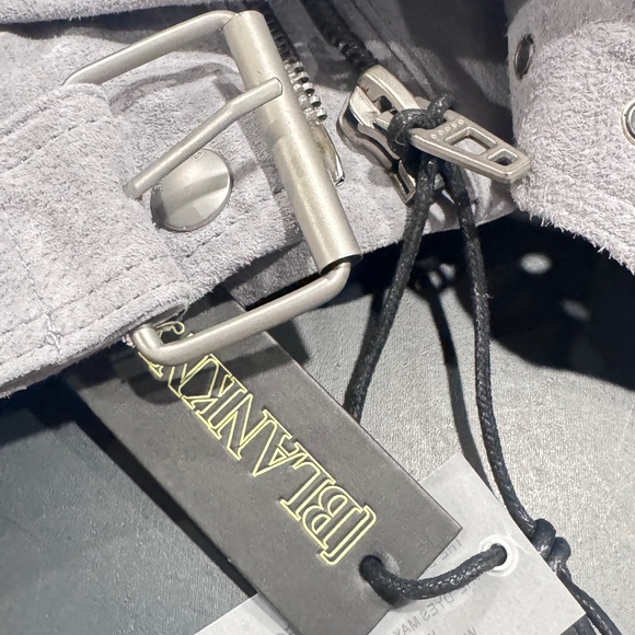 Blank NYC Women's Cloud Grey Leather Jacket - Picture 6 of 10